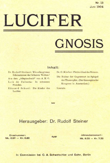 revista lucifer gnosis 1904